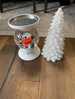 Candle, candle holder