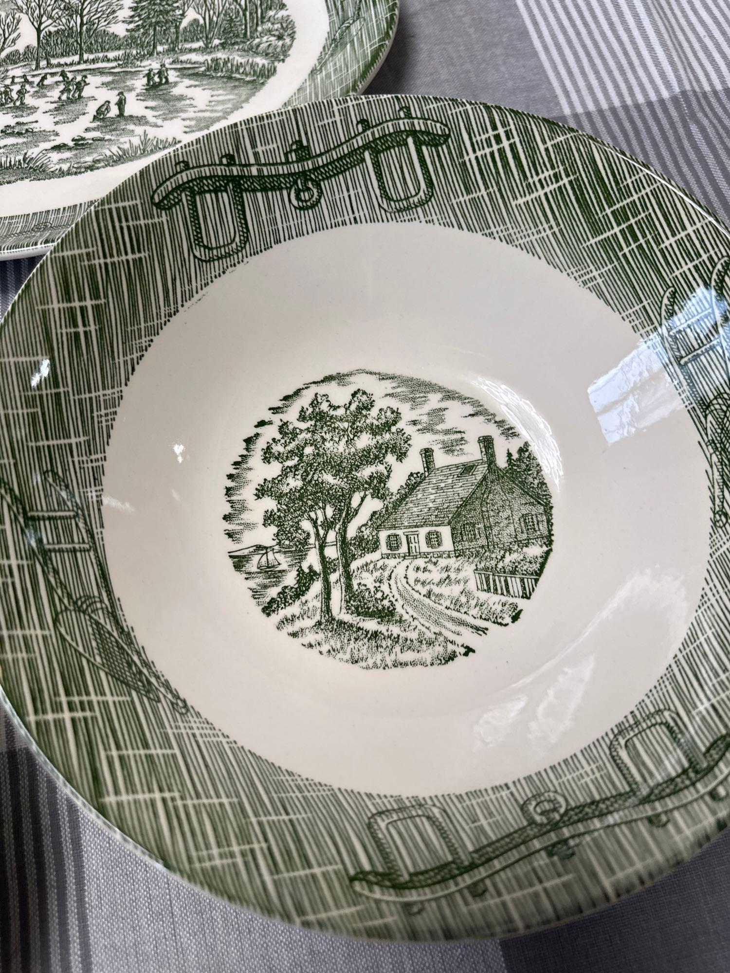 the hunter england hand engraved plate, saucer, bowl, cup, saucer cup 8 pcs 5 place setting