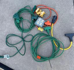 Extension cords and junction box and pig tail