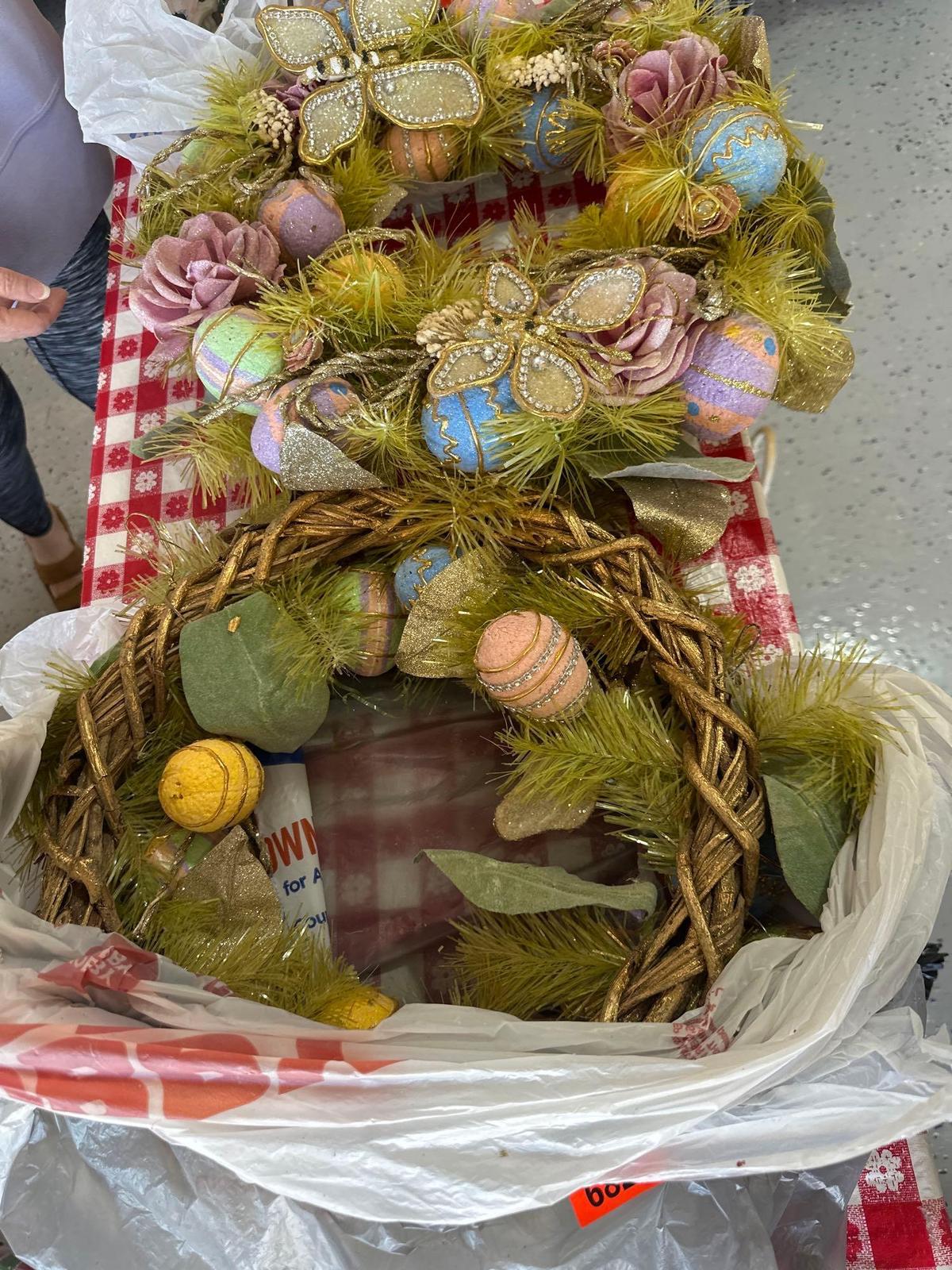 pair of Easter wreaths