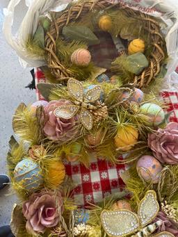 pair of Easter wreaths