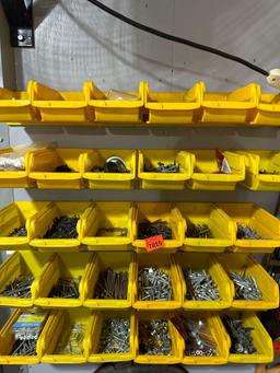 yellow bolt and nut bins