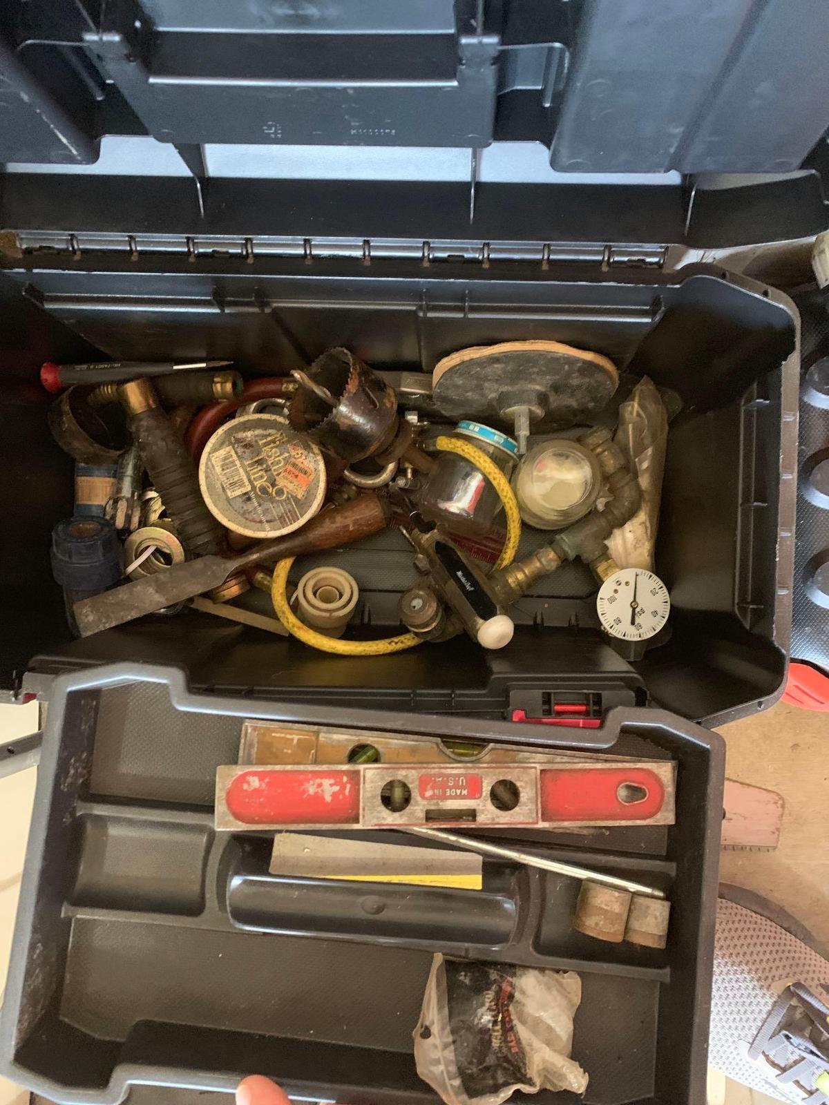 toolbox with assorted tools