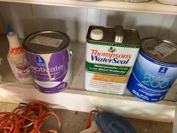Lucas oil, Thompsons water, seal, Sherwin-Williams paint