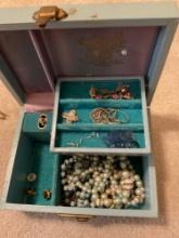 Blue jewelry box