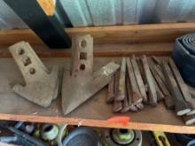 Rake parts and plow blades