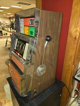 Vintage, Bally Manufacturing Company, One Armed Slot Machine From the Reno Hilton. With Key.