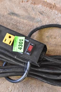 Extension cord outlet