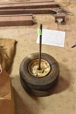 Small tire 2 pcs and axle