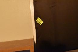 2 panels dark brown curtains floor length. ...