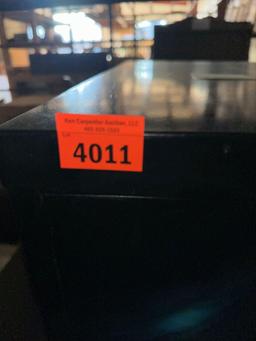 Four drawer black file cabinet metal