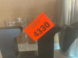 Cheer sign, and drinking glasses