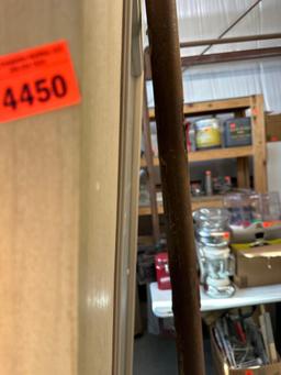 Glass door with wooden frame around it 36 x 79 1/4 in...