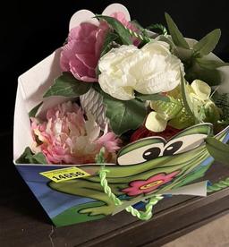 3 small floral arrangements