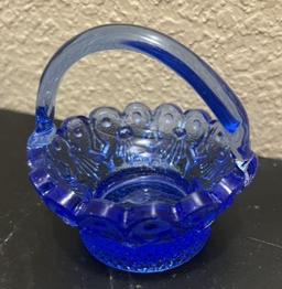 Cobalt blue shoe and baskets