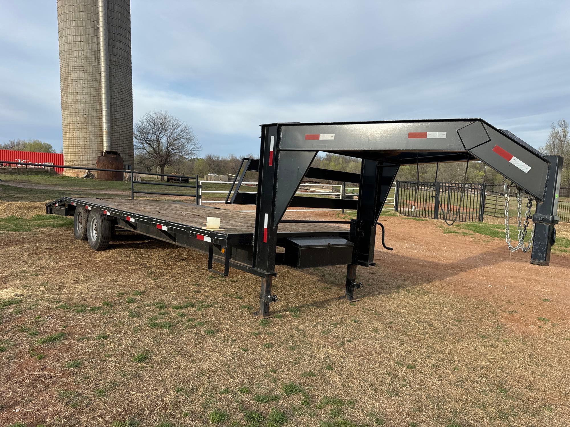 25x8 dovetail with ramps ,good tires three 90% one 50% rubber nice trailer NO TITLE