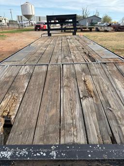 25x8 dovetail with ramps ,good tires three 90% one 50% rubber nice trailer NO TITLE