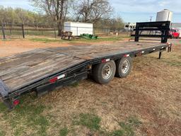 25x8 dovetail with ramps ,good tires three 90% one 50% rubber nice trailer NO TITLE