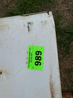 White truck toolbox