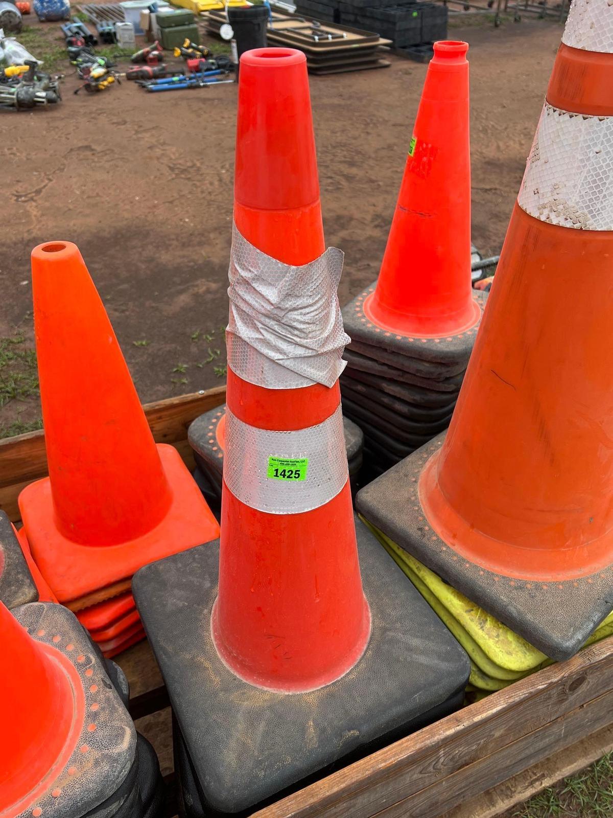 J - 5 orange construction cones