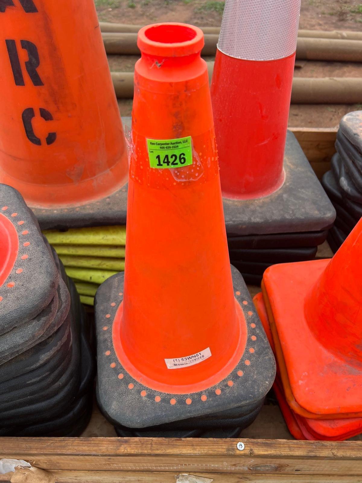 J - 7 orange construction cones