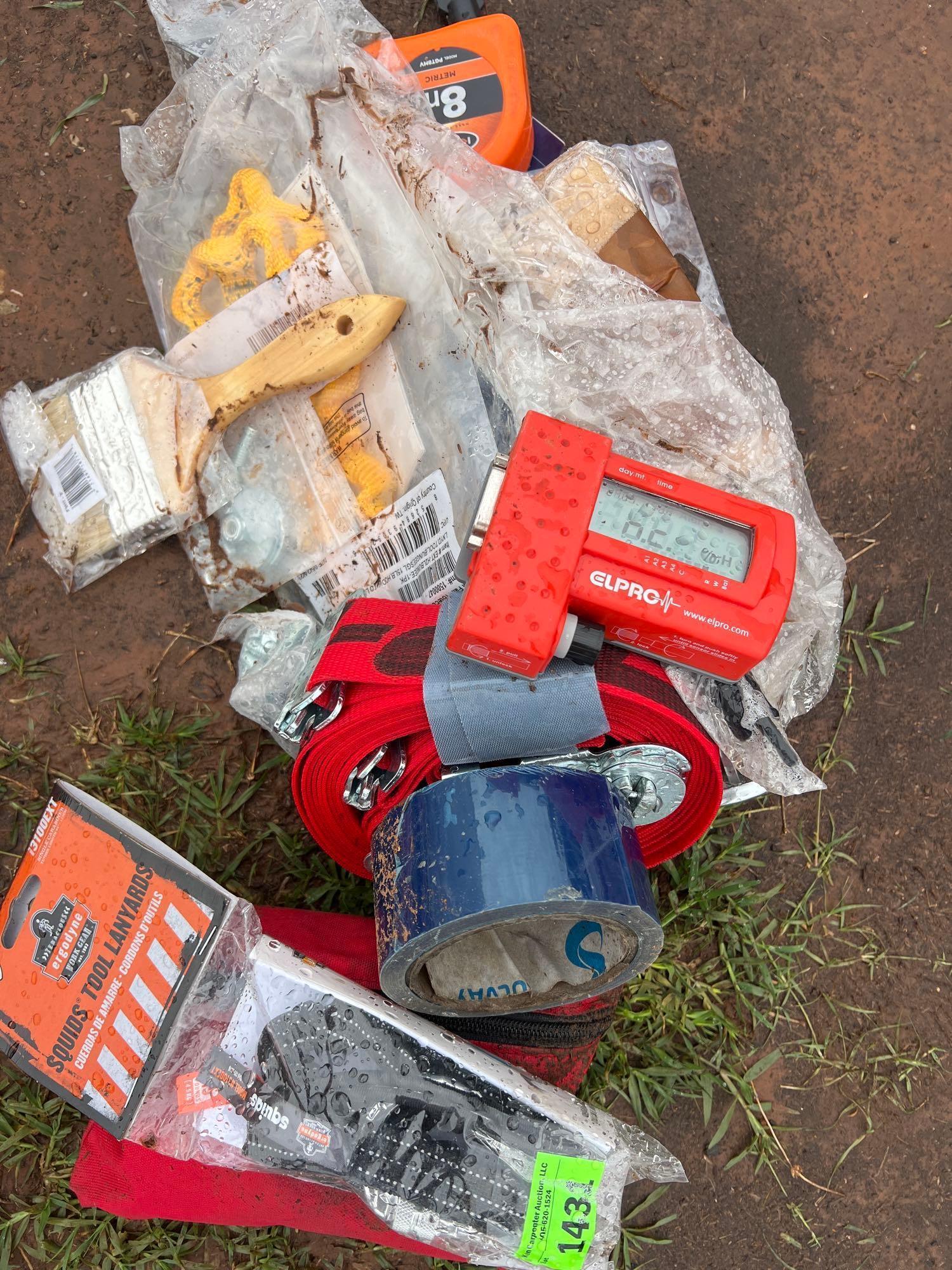 J - tool lanyards; ratchet straps; response kit; misc