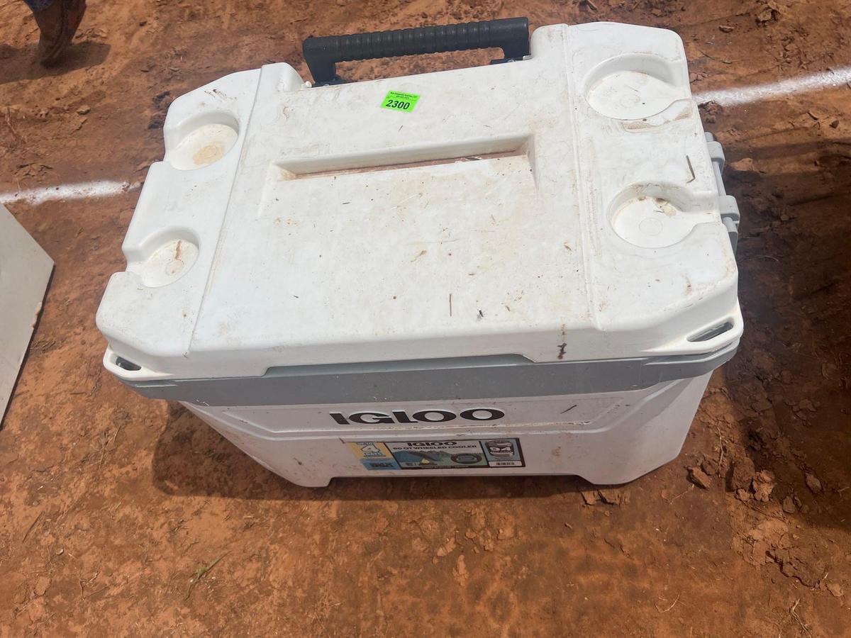 N 60 quart wheeled igloo cooler