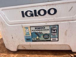 N 60 quart wheeled igloo cooler