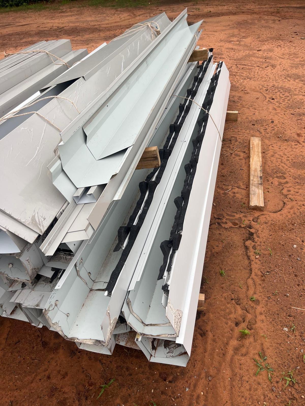 F- stack of used gutters