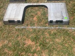 F - skid steer blank plate attachment w/ cutout