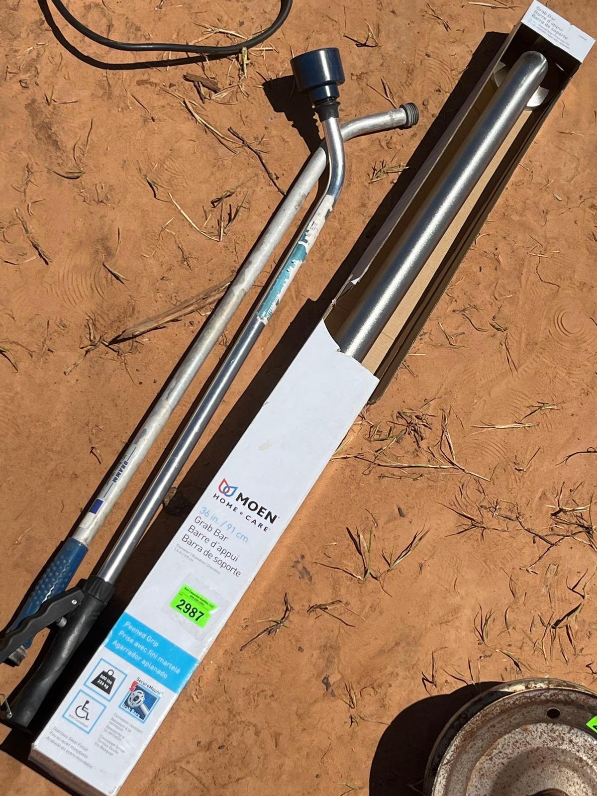 P Shower grab bar and Garden waterer
