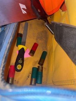 T - Ryobl tool bag w/ hand saw & hunting gear