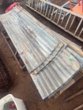 J- steel pallet with 55 pieces of sheet metal misc sizes