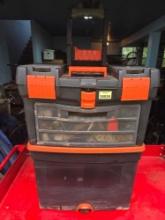 Black and Decker Organizer, Carry All , Tool Box System with Assorted Tools and Hardware. On
