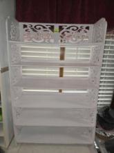 Ornate Organizer Shelf. Approximately 37 X 24 X 9 Inches. 6 Shelves. Furniture.