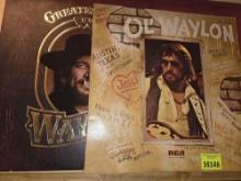 2- Waylon Jennings Vintage Vynl Records. Both one Money. Entertainment. Collectible.