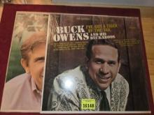 2-Buck Owen's, Vintage Vynl Records. Both one Money. Entertainment. Collectible.