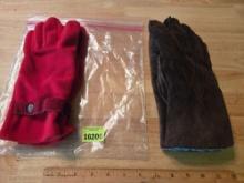 1 Pair of Insulated Suede Gloves, and 1 Pair of EZ Grip Ladies Gloves. Both one Money. Apparel.