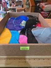 Box of Outdoor Flags and Decorations.