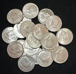 $10 Face Value of Kennedy Half Dollars - 1971 through 1991
