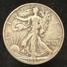 1939-S Silver Walking Liberty Half Dollar