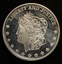 1982 Morgan "Liberty and Justice" 1 oz. Silver Round .999 Fine NORTHSTAR MINT