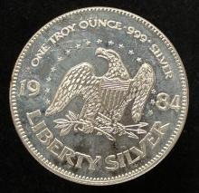 1984 Liberty Silver A-Mark 1 One Troy Ounce .999 Silver Round