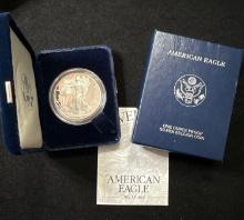 2003-W American Silver Eagle Proof $1 w/ Box and COA