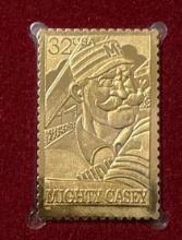 1996 22k Gold Stamp Replica - Mighty Casey - 1st Day Issue