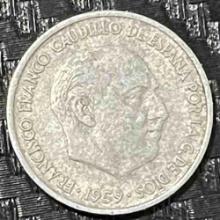 Spain, 10 Centimos, 1959, Francisco Franco