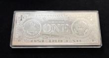 2003 Washington Mint $1 Dollar Note, 4 oz .999 Fine Silver Proof