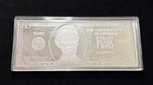 2003 Washington Mint $5 Dollar Note, 4 oz .999 Fine Silver Proof