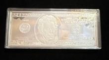 2003 Washington Mint $20 Dollar Note, 4 oz .999 Fine Silver Proof