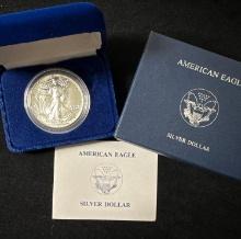 1988 American Silver Eagle Uncirculated Coin $1 w/ Box and COA